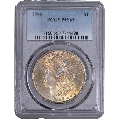 1886 $1 Morgan Silver Dollar ~ PCGS MS65