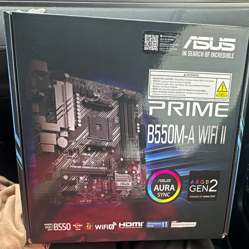 ASUS PRIME B550M-A WIFI II B550 AM4 MicroATX DDR4 Wi-Fi Motherboard