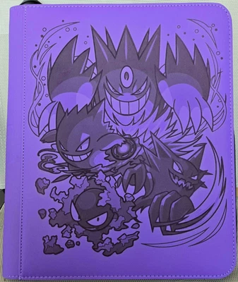 Pokemon Mega Gengar Gravur Lila Top Loader Binder 324 Karten Sofort Versandfertig - Bild 1 von 4