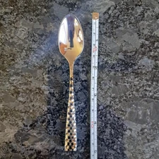 Fortessa Lucca Faceted Set 11 Espresso Spoons - 18/10 Stainless Steel Flatware