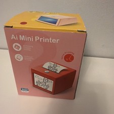 Smart AI Voice Sticker Printer Box, Mini Thermal Label Printer with Display