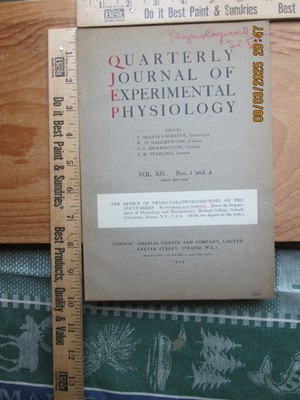 Quarterly Journal of EXPERIMENTAL physiology apr 1924