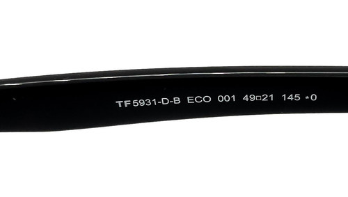 TOM FORD TF5931-D-B eyeglasses 001 Black/ blue light lenses 49 new - Picture 4 of 4