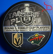 2021 SC Playoffs Vegas Golden Knights Vs Minnesota Wild Match Up Puck (Rd-1)