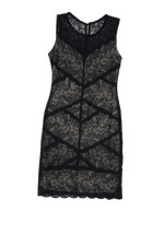 Oasis Women's Dress Size S Black Floral Lace Zip Used