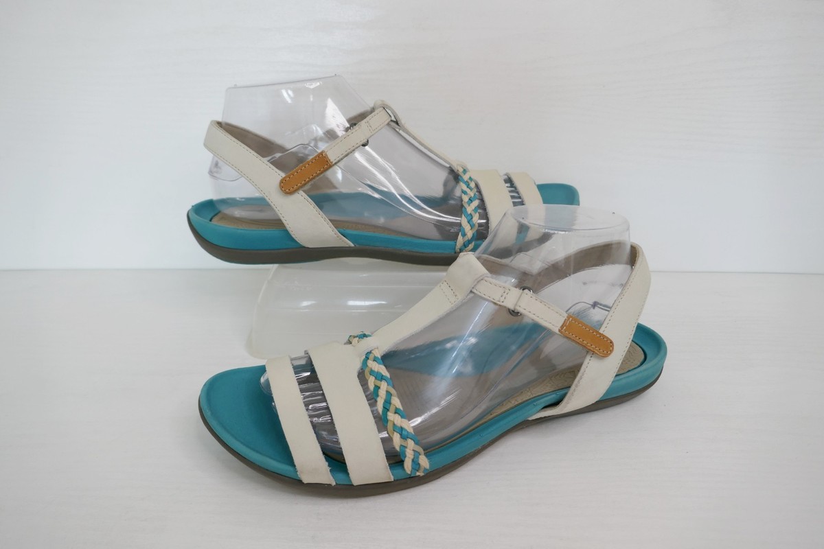 CLARKS OUTDOOR TEALITE GRACE OFF WHITE/JADE NUBUCK LEATHER SPORTY