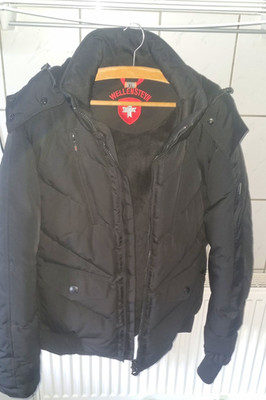 Wellensteyn Steppjacke mit Kapuze, schwarz, XL, Regular Fit, Reißverschluss