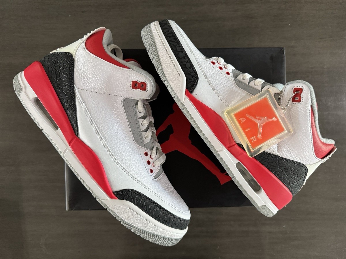 ?? NIKE Air Jordan 3 Retro \'Fire Red\' 2013 Basketball Shoes Men Size 12 - EUC Jordan 3 Retro  main image 2