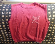 David Bowie China Girl Pink Medium Sleeveless Sweatshirt - VERY RARE