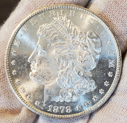 * 1878 S * BU MS++ BLAZING WHITE SEMI PL GEM! RARE PQ MORGAN SILVER DOLLAR #W22