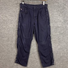 Carhartt FR Work Pants Navy Blue Men's Relaxed Fit Flame Resistant Size 34x30