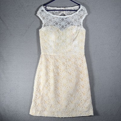 Mori Lee By Madeline Gardener Women s Size 18 Lace Layer Dress Buttercup Yellow
