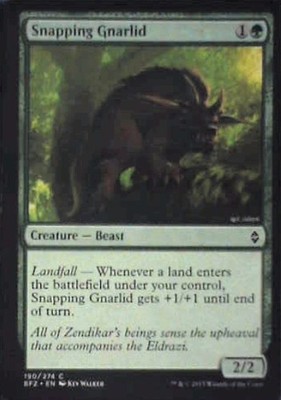 Snapping Gnarlid - Battle for Zendikar: #190, Magic: The Gathering Lp C357