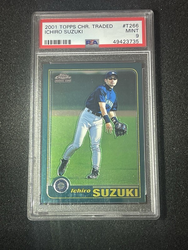 2001 Topps Chrome Traded Ichiro Suzuki #T266 PSA 9 MINT Mariners Rookie RC