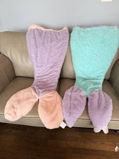 Mermaid Tail Kids Blankets. Two For Sell. 1 Sea Green The Other Purple.