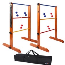 Premium Solid Wood Ladder Ball Toss Game Set with Ladder Ball Bolas  Carrying C