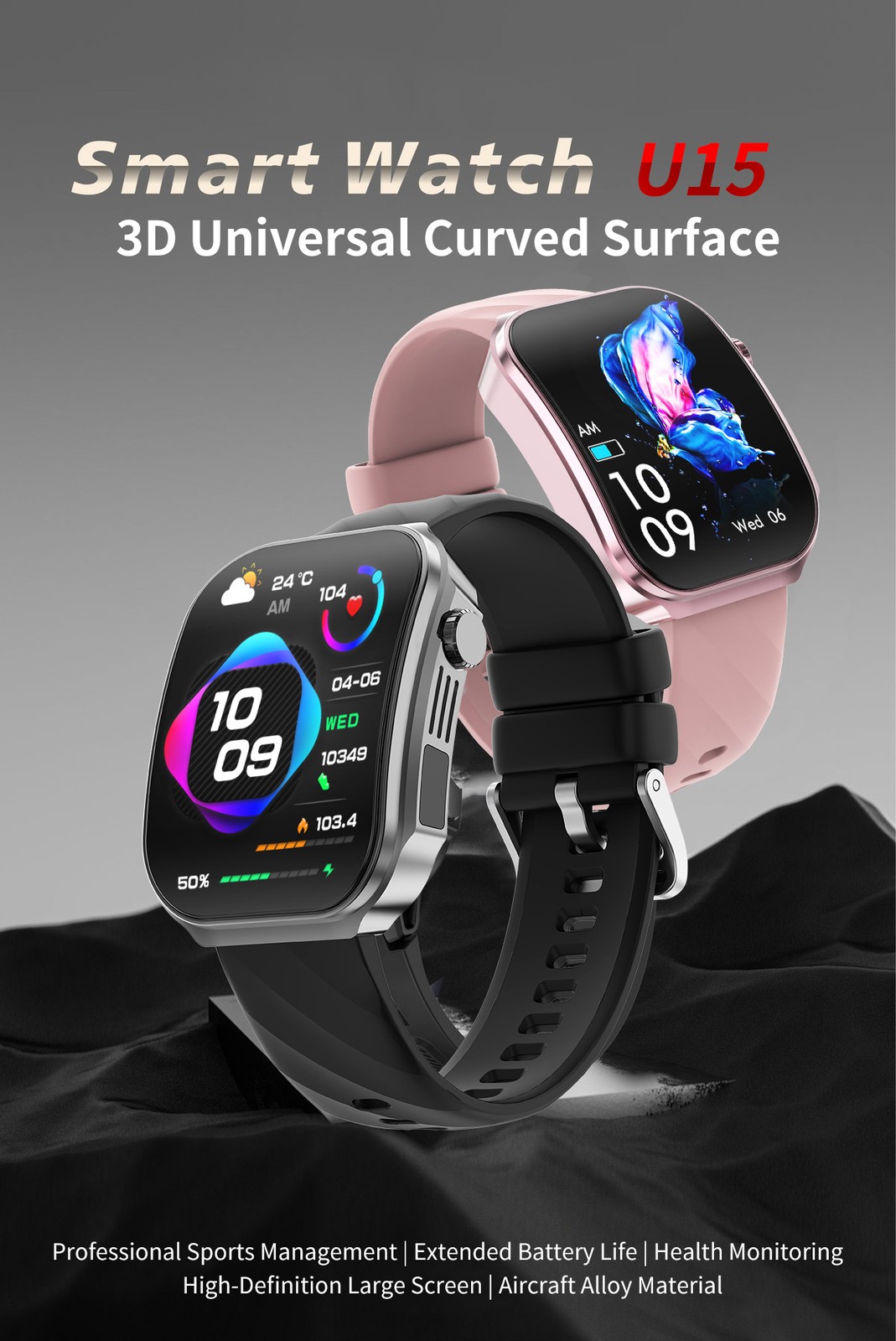 Smartwatch Curvo 3D Flessibile Bluetooth foto 3