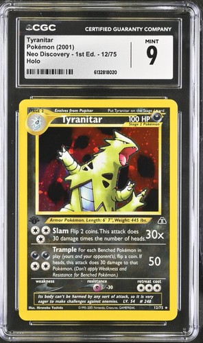 Tyranitar (1st Edition) graded CGC 9 for sale on eBay