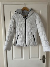 Zara TRF ladies white hooded padded coat size medium