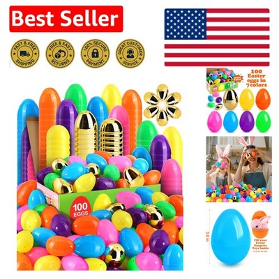 100 Pack Colorful 3-Inch Fillable Easter Eggs for Ultimate Holiday Fun