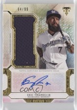 2018 Topps Triple Threads Single Jumbo Relics 84/99 Eric Thames Auto id4