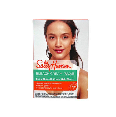 Sally Hansen Bleach Cream for Face & Body Extra Strength Cream Hair Bleach New