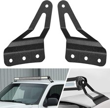 Nilight 2PCS 52 Curved LED Light Bar Bracket at Upper Windshield Roof Cab for 0