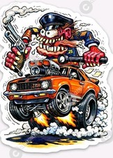 Chevy Camaro Z28 Sticker - Chevrolet Muscle Vinyl Rat Ratfink Style