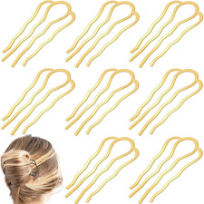 8 Pieces Hair Side Combs, Metal Hair Fork Clip Hair Pins for Buns Hair Updo U-Sh