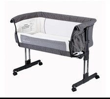 Mika Micky Convertible Bedside Sleeper Height Adjustable Mesh Side Wheels