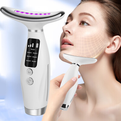 7 in 1 LED Face Massager Skin Tightening Anti-Wrinkle Neck Lifting Beauty Device