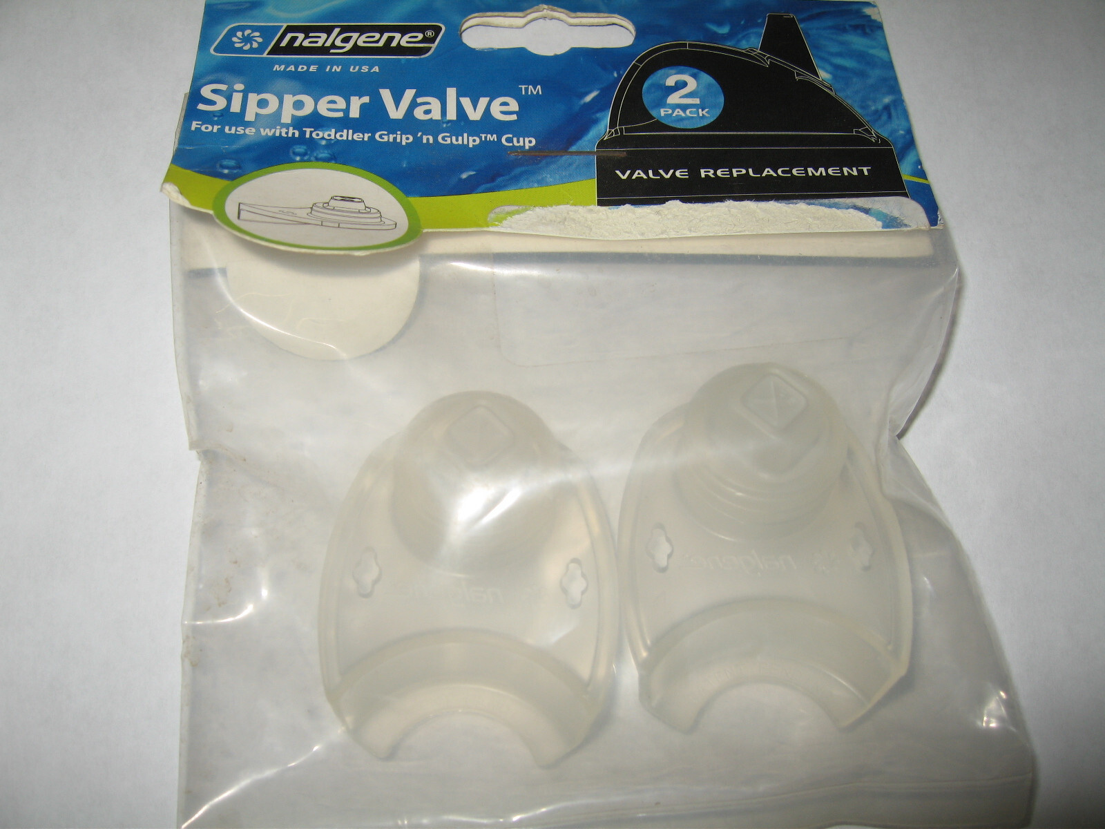 Nalgene Grip n Gulp Replacment Toddler Cup Sipper Valve 2 Pack Made in USA