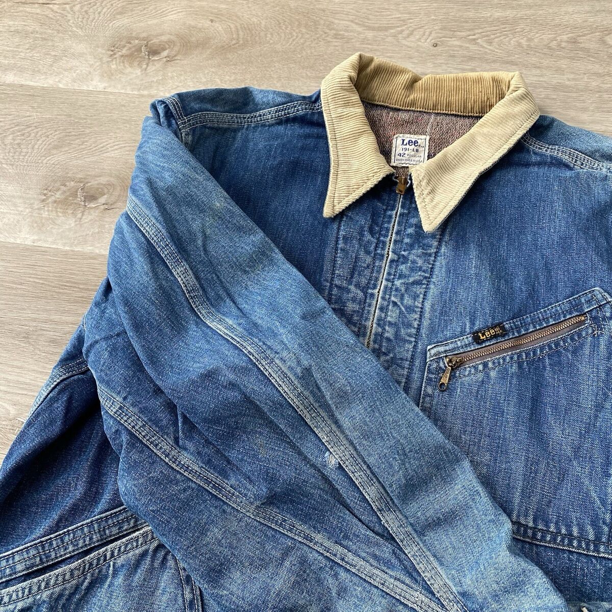 Vintage 60s 70s Lee 191-LB Denim Chore Blanket Lined Jacket Vintage 60s 70s Lee 191-LB Denim Chore Blanket Lined Jacket