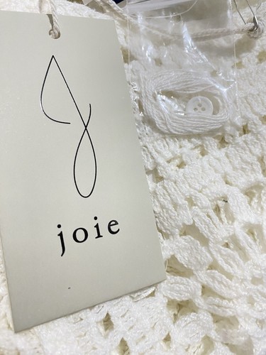 JOIE Off White Crochet Eyelet Lace Swim Dress Cover Up Size Medium NEW - Picture 11 of 11