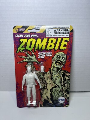 Create Your Own Zombie Customiziable Blank 4'' Action Figure New In Package 