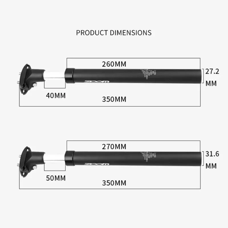 ZOOM Mountain Bike Seatpost Suspension Post - 27.2-33.9 new - Image 3 of 4