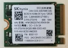 NEW Dell Latitude 3500 128GB SSD T0VY9 BC501A NVMe SK hynix HMF128GDGTNG-85A0A 