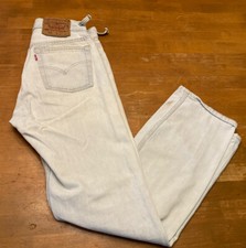 Vintage Levi  s 501 Button Fly Blue Jeans Mens Tag SZ 30x30 Made In USA Washed