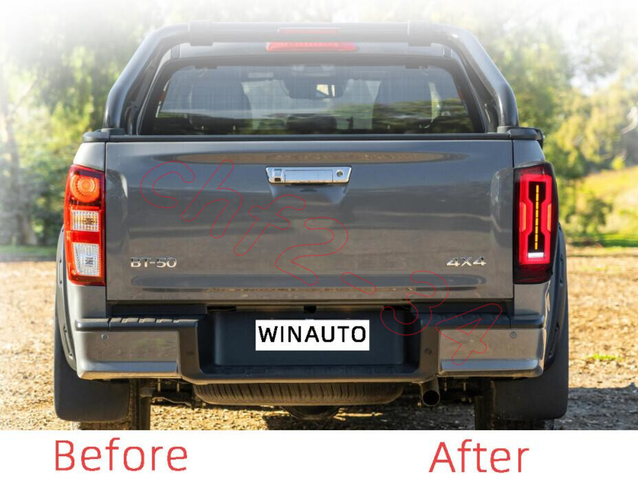 Fit For Mazda BT50 20212023 Smoked LED Tail Lights Rear Brake Stop