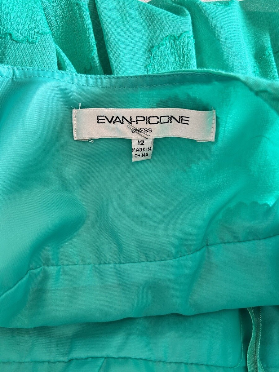 green emerald velvet dress Evan Picone main image 0