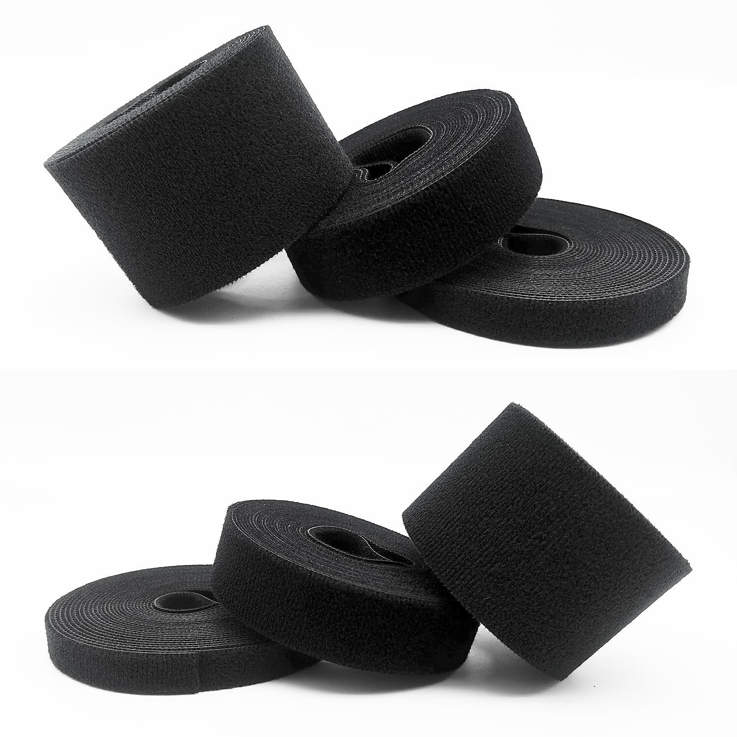 Double-Sided Hook and Loop Straps, Self-Gripping, 1/2 Inch, Cut to Length, He...