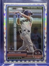 Maxwell Clark White Prizm 79/99 2023 USA Baseball Stars & Stripes #42 Tigers