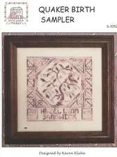 Rosewood Manor Designs / Karen Kluba ~ S-1052 Quaker Birth Sampler