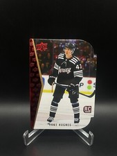 2023-24 Upper Deck Series 1 Hockey Luke Hughes Red Rookie Die-Cut #RDT-2