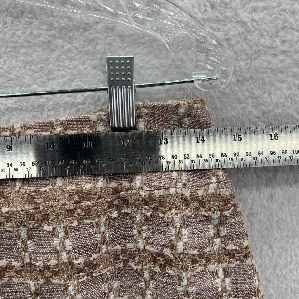 Falda lápiz vintage Albert Nipon para mujer 6P beige 28x26 traje midi cremallera seda 6 Foto 4 de 4