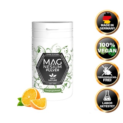 OPTI NATURE  Magnesium Pulver Tri-Magnesiumdicitrat   je 375mg (60 Portionen)  