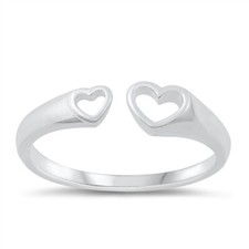 Girls Cute Heart Love Fashion Ring .925 Sterling Silver NEW Size 3 to 9 NEW