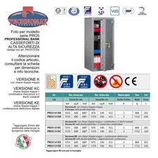 CASSAFORTE TECHNOMAX DI ALTA SICUREZZA - PROFESSIONAL BANK PRO5151KK 151Hx68L...