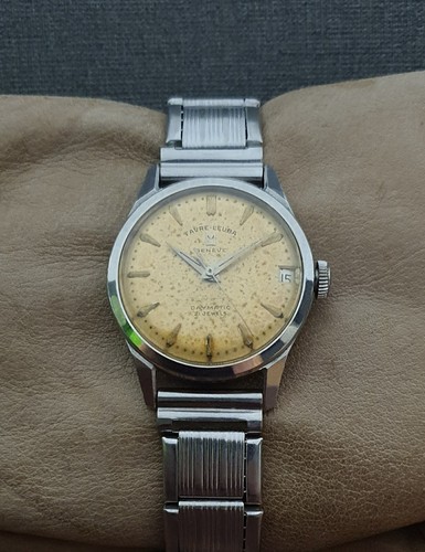 RARE! FAVRE-LEUBA DAYMATIC cal. 104 AUTOMATIC VINTAGE 40's RARE 21J SWISS WATCH.