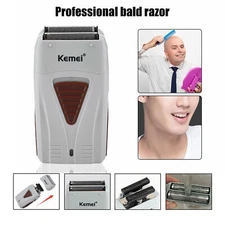 Men's Hair Clipper Trimmer Bald Kemei Electric Head Blade Dual Foil Shaver Blade